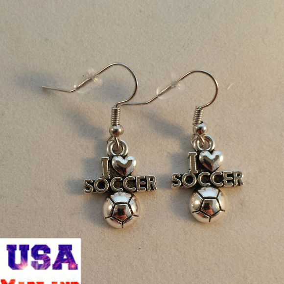 Kristy's Jewels Jewelry Silver Soccer Ball Earrings Hypoallergenic